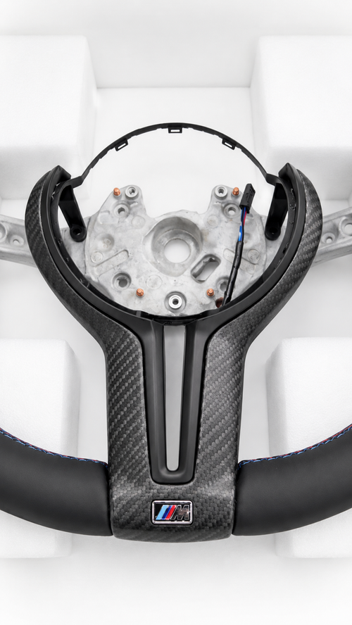 CARBON FIBER F CHASSIS M STEERING WHEEL TRIM