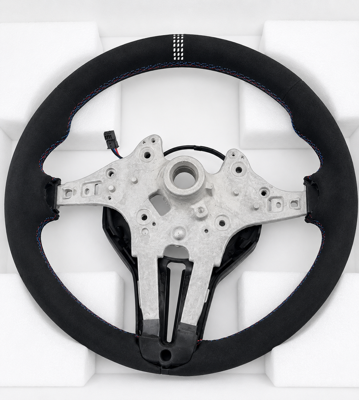 SUEDE ALCANTARA F CHASSIS STEERING WHEEL - CUSTOM (MADE TO ORDER)