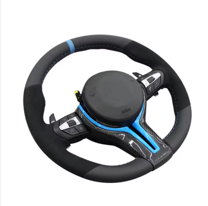 SUEDE ALCANTARA F CHASSIS STEERING WHEEL - CUSTOM (MADE TO ORDER)