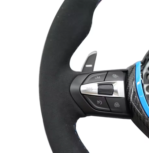 SUEDE ALCANTARA F CHASSIS STEERING WHEEL - CUSTOM (MADE TO ORDER)